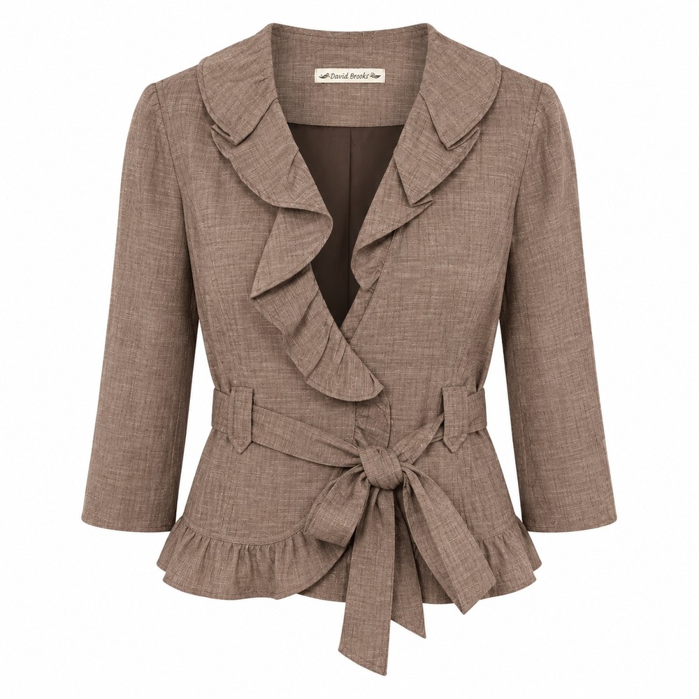 David Brooks Cottagecore Blazer Women XL Quiet Luxury Romantic Parisian Chic